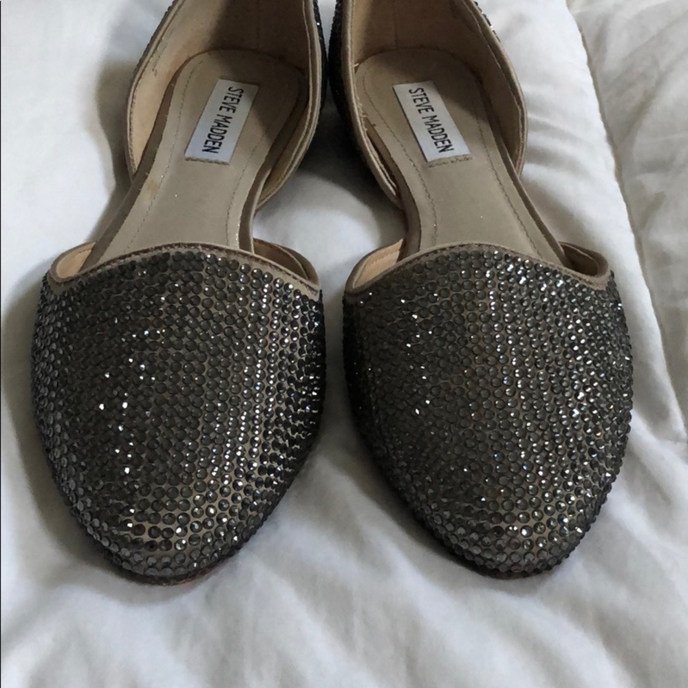 Steve Madden Rhinestone Flats - Picture 2 of 5